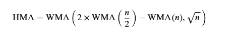Hull moving average calculate